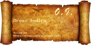Orosz Indira névjegykártya